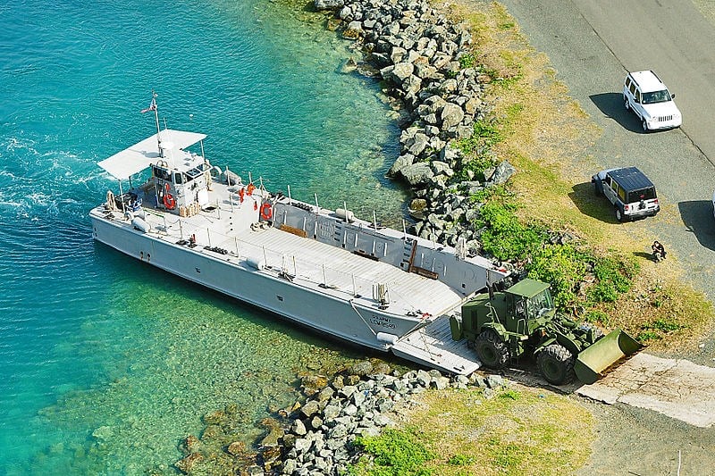 Guardsmen Transportation boat at Mosquito Bay, Vieques